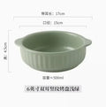 Axyaa 6-inch Double Ear Baking Bowl & Steamed Egg Bowl, Ceramic Salad Plate