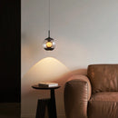Axyaa Glass Pendant Light: Modern 3D Night Chandelier for Bedroom, Living Room, Dining Room