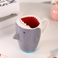 Axyaa Biomimetic Shark Ceramic Cup - Cute 3D Cartoon Mug, 400ml High-capacity Shark Shaped Cup