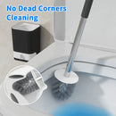Axyaa Long Handle Wall-Mounted Toilet Brush with Detachable Holder