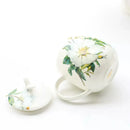 Axyaa Camellia Painting Bone  Personalized Tea Mug with Spoon, European Ceramic Cup