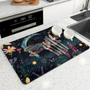 Axyaa Absorbent Non-slip Draining Mat for Kitchen and Bathroom