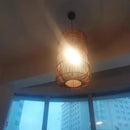 Axyaa Rattan Pendant Lamp: Modern Woven LED Chandelier for Home Decor Lighting