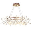 Axyaa Nordic Firefly LED Chandelier in Rose Gold/Black for Dining Room & Restaurant