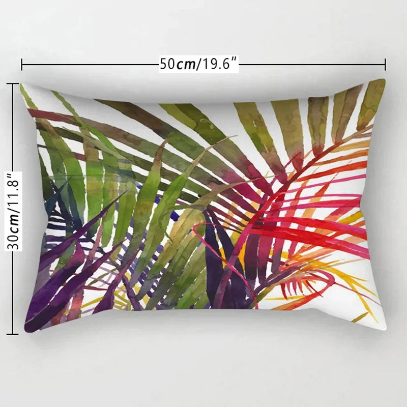 Axyaa Bohemian Plant Leaf Pillowcase for Home Decor 30*50