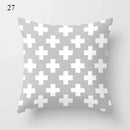 Axyaa Grey Family Pillowcase Square Cushion Cover for Home Office