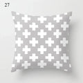 Axyaa Grey Family Pillowcase Square Office Cushion Cover