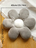 Axyaa Flower Petal Plush Throw Pillow Cushion Seating Multicolor Floor Pillows