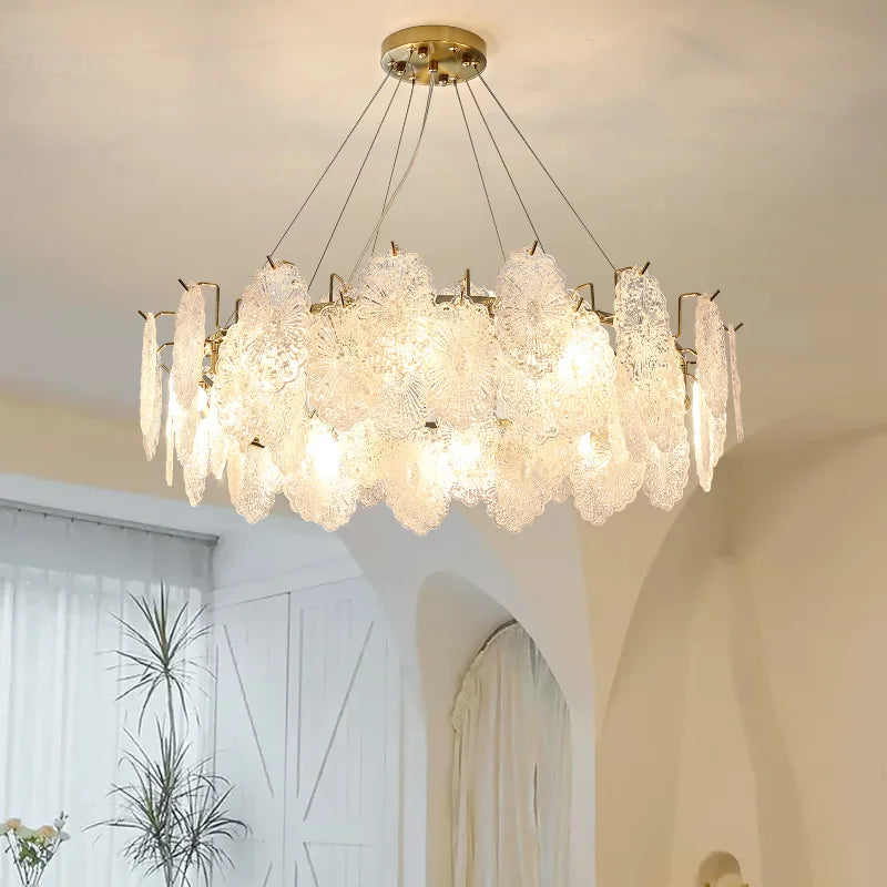 Axyaa Crystal Chandelier - Luxury Modern French Light for Living Room and Bedroom