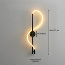 Axyaa Minimalist Silicone Musical Note Wall Lamp with Copper Finish