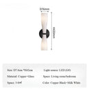 Axyaa Copper Wall Lamp for Living Room, Hallway, Bedroom - Minimalist Light Luxury