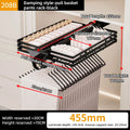Axyaa Telescopic Pants Rack: Damping Clothes Hanging, Wardrobe Slide Rails, Aluminum Alloy.