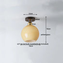Axyaa Japanese Style LED Ceiling Lamp Iron Glass Modern Ceiling Light Home Decor