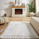 Axyaa Faux Fur Sheepskin Area Rug Plush Soft Carpet for Home Decor