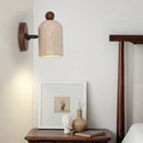 Axyaa Up Down Rotate LED Wall Light - Pull Chain Switch Wood Home Decor Lamp