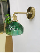 Axyaa Nordic Glass Wall Light with Switch - Luxurious Bedside LED Sconce Lighting