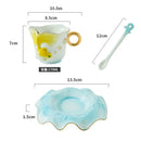 Axyaa Goldfish Ceramic Tea Cup Exquisite Afternoon Camellia Mug