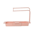 Axyaa Kitchen Sink Shelf: Telescopic, Plastic Drain Rack, Soap Sponge Holder, Tool Organizer