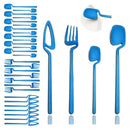 Axyaa 8-Piece Black Stainless Steel Dinnerware Set Kitchen Flatware Cutlery Party Bar Set.