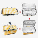 Axyaa Insulated Picnic Basket: Large Capacity Portable Foil Cooler Bag for Outdoor Activities