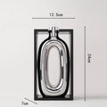 Silver Ceramic Vase Frame for Home Decor by Axyaa