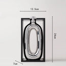 Silver Ceramic Vase Frame for Home Decor by Axyaa