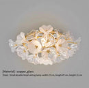 Axyaa Princess Flower Crystal Glass Ceiling Lamp - Cream Bedroom Dressing Room Lighting