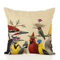 Squirrel Bird Bear Fox Animal Printed Cotton Linen Pillowcase by Axyaa
