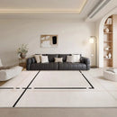 Axyaa Soft Plush Living Room Rug Minimalist Style Thick Bedroom Carpet
