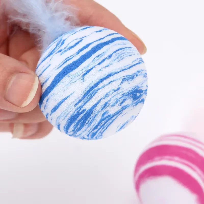 Axyaa Cat Feather Ball Toy Set for Interactive Training and Play