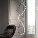 Axyaa Minimalist Line Chandeliers: Elegant LED Pendant Lighting with Magnetic Suction Connection