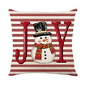 Axyaa Red Stripe Christmas Cushion Cover 45x45cm - Cartoon Sofa Decoration