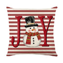 Axyaa Red Stripe Christmas Cushion Cover 45x45cm - Cartoon Sofa Decoration