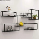 Axya Wrought Iron Living Room Shelf: Stylish Wall Storage & Decor Racks