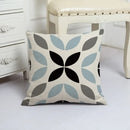 Blue Arrow Geometric Petal Linen Pillowcase by Axyaa