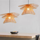 Axyaa Handmade Rattan Chandelier: Creative Multi-Story Bamboo Pendant Lamp