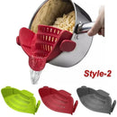 Axya Silicone Kitchen Strainer Draining Rack Colander for Pasta, Vegetables & More