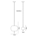 White Glass Pendant Lamp for Modern Living Room by Axyaa