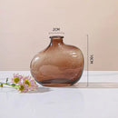 Axyaa Zen Glass Vase Geometric Single Flower Holder for Home Decor