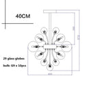 Axyaa Glass Bubble Ball Chandelier Nordic Luxury Molecular Lamp for Bedroom Living Room Dining Hall