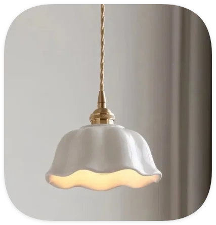 Axyaa Ceramic LED Wall Sconce with Pull Chain Switch
