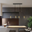 Axyaa Kitchen Island LED Chandelier Pendant Light Hanging Lamp Insulated Arc