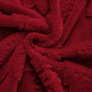 Axyaa Snowflake Tree Pillowcase in Plush Red/Pink/White - 30x50/45x45/50x50cm