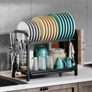 Axyaa 2 Tier Dish Drying Rack Utensil Holder Kitchen Organizer Storage Rack