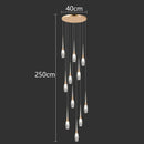 Axyaa Crystal Chandelier Stair Pendant Lamp Living Room Pendant Lights Interior Lighting