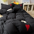 Axyaa Solid Color Bedding Set: Soft Bed Linens for Adults & Kids