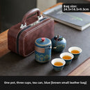 Axyaa Portable Travel Tea Set | Outdoor Kung Fu Tea Set for Quick Guest Cup