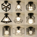 Axya Vintage Industrial Metal Cage Ceiling Chandelier