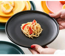 Axyaa 8-inch Ceramic Dinner Plate Set for Steaks, Vegetables, Breads, Desserts & More