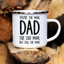 Axyaa Classic Print Enamel Coffee Cup - Funny Father's Day Gift Mug